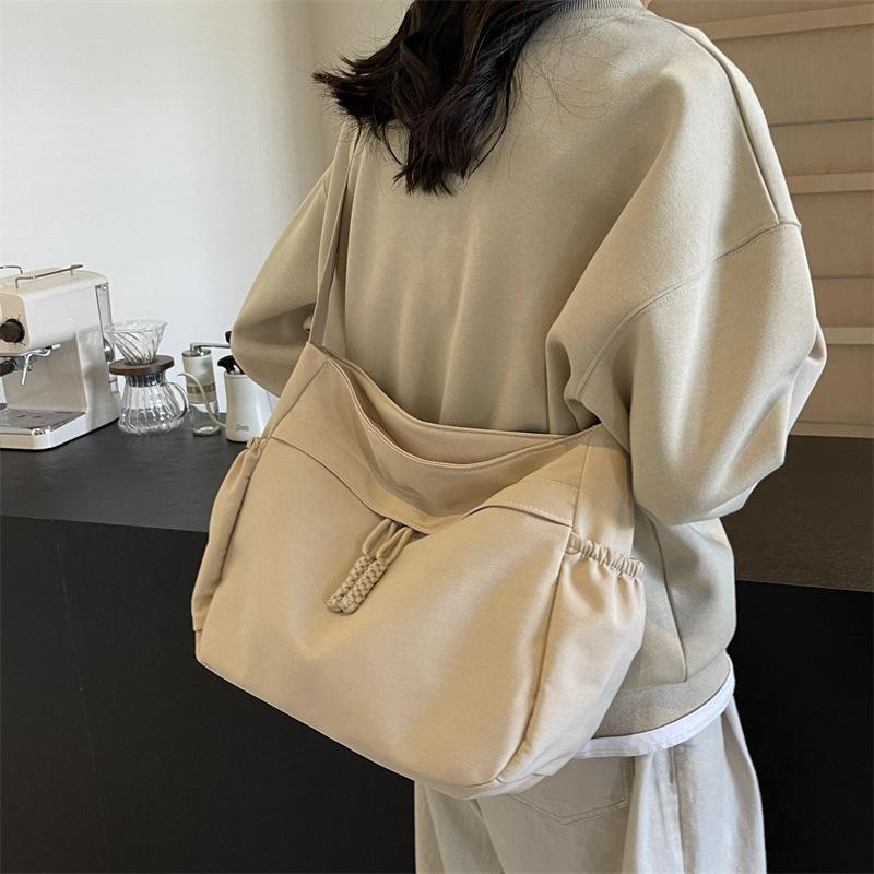 Large Capacity Women's Tote Bag Solid Color Shoulder Crossbody Bag Dumpling Bag