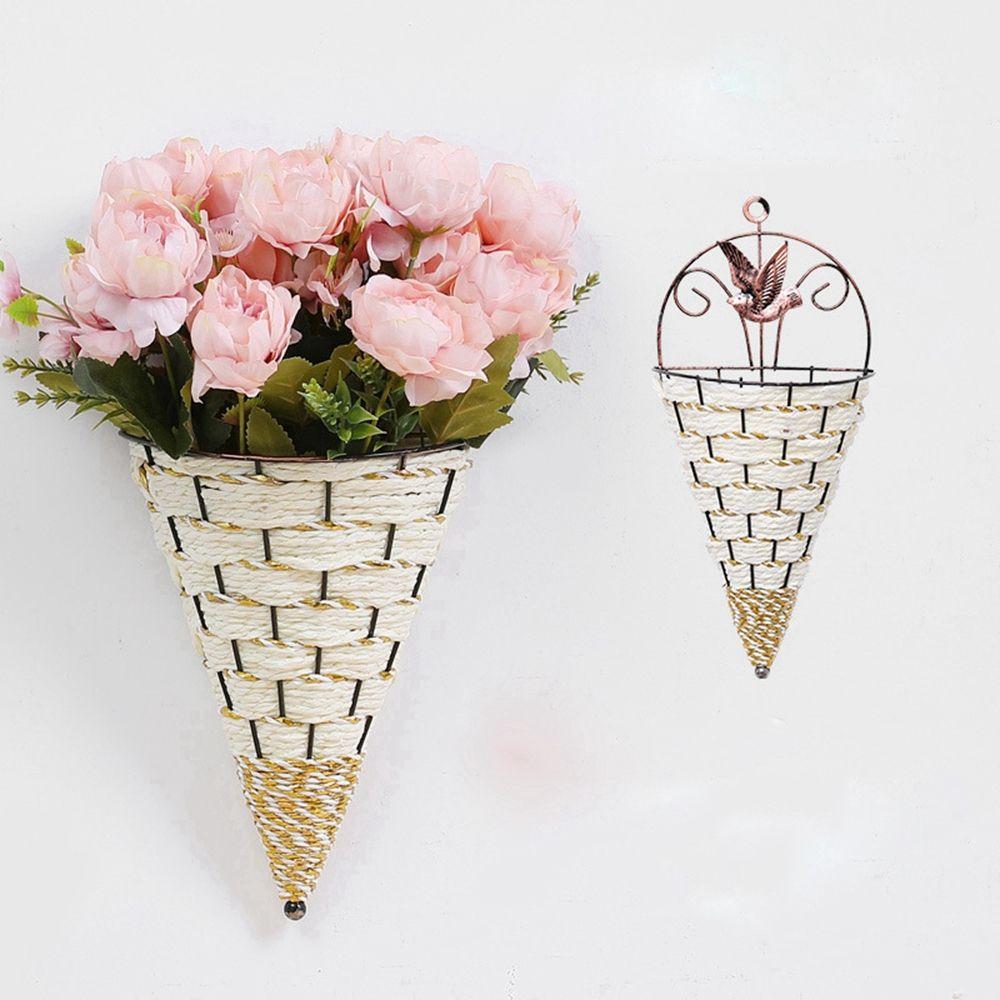 Garden Wall Outdoor Decoration Indoor Green Plant Flower Basket Vase Storage Holder Flower Pot