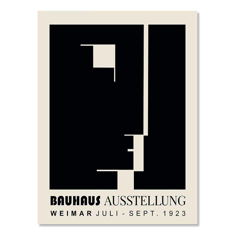 Баухаус минималистичный геометрический красный желтый бежевый постер абстрактный холст картина настенная живопись печать картина гостиная украшение дома