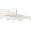 VidaXL Cadre de lit et tête de lit blanc 140x190 cm bois de pin massif, lit, meuble de chambre à coucher, lit en bois, lit 3306901