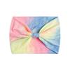 Широкая повязка на голову 18 см в версии Tie-Dye, радужная повязка на голову для занятий йогой и спортом, эластичная женская повязка на голову, впитывающая пот