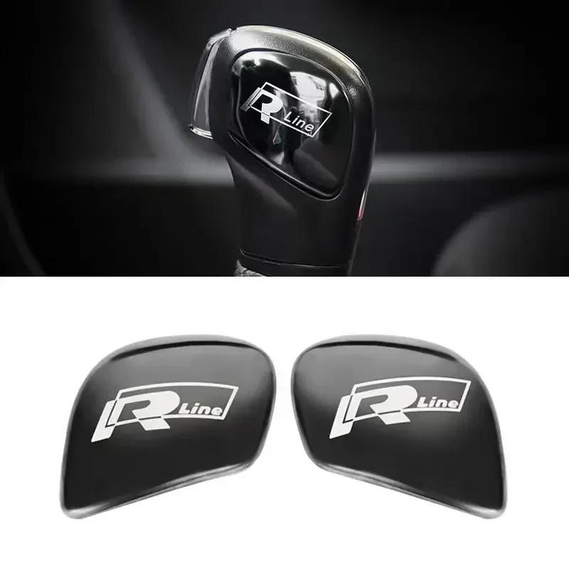lmn1 Volkswagen Shift Lever Emblem Car Gear Stick Stickers For VW Golf Polo GTI Scirocco ID.3 Passat Tiguan CC Jetta Touareg Touran