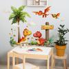 2 шт. Мультяшный маленький динозавр Детская спальня Детский сад Фоновая стена Украшение Наклейки на стену
