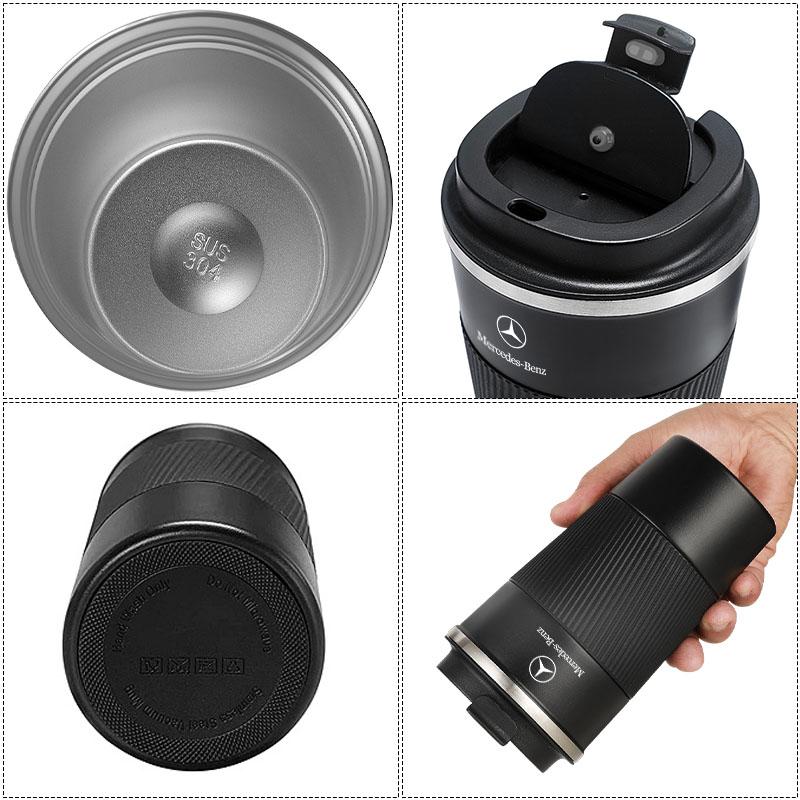 1Pcs Car Vacuum Flasks Coffee Cup Travel Portable Insulated Bottles For Mercedes-Benz AMG W213 W212 W220 W221 W222 W108 W126 W140 W168 W169 W176 W177