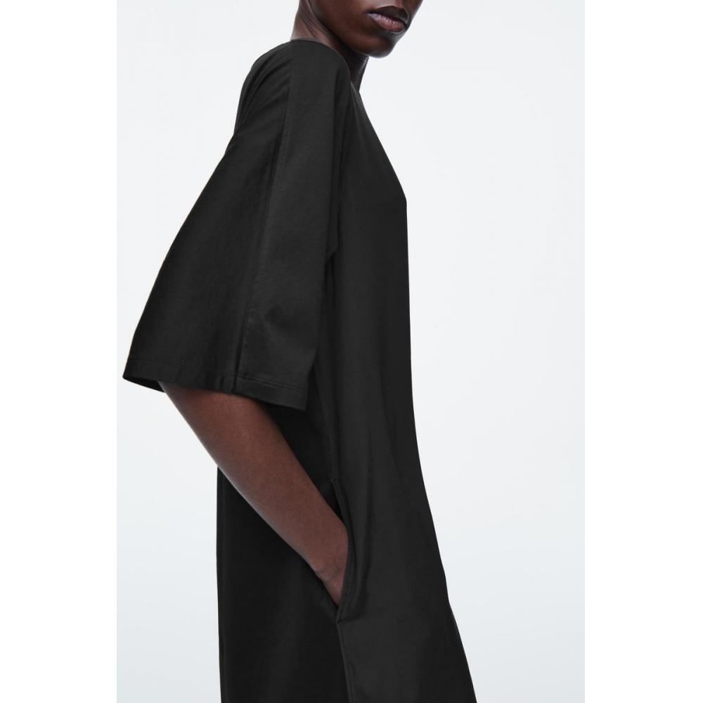 COS Платье-футболка миди из японского шелка с вставками