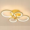 Ceiling Lamp Hanging Chandelier Led Gold + Remote Control