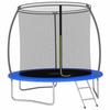 Trampoline - VIDAXL - Round - 100 Kg - Outdoor - Black, Grey and Blue