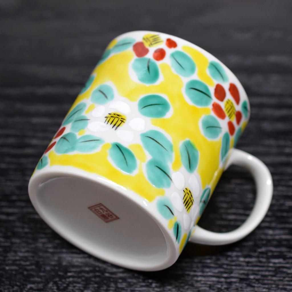 Кружка Стильная столовая посуда Кутани Керамика Кружка с цветочным узором Роскошный бренд Сделано в Японии