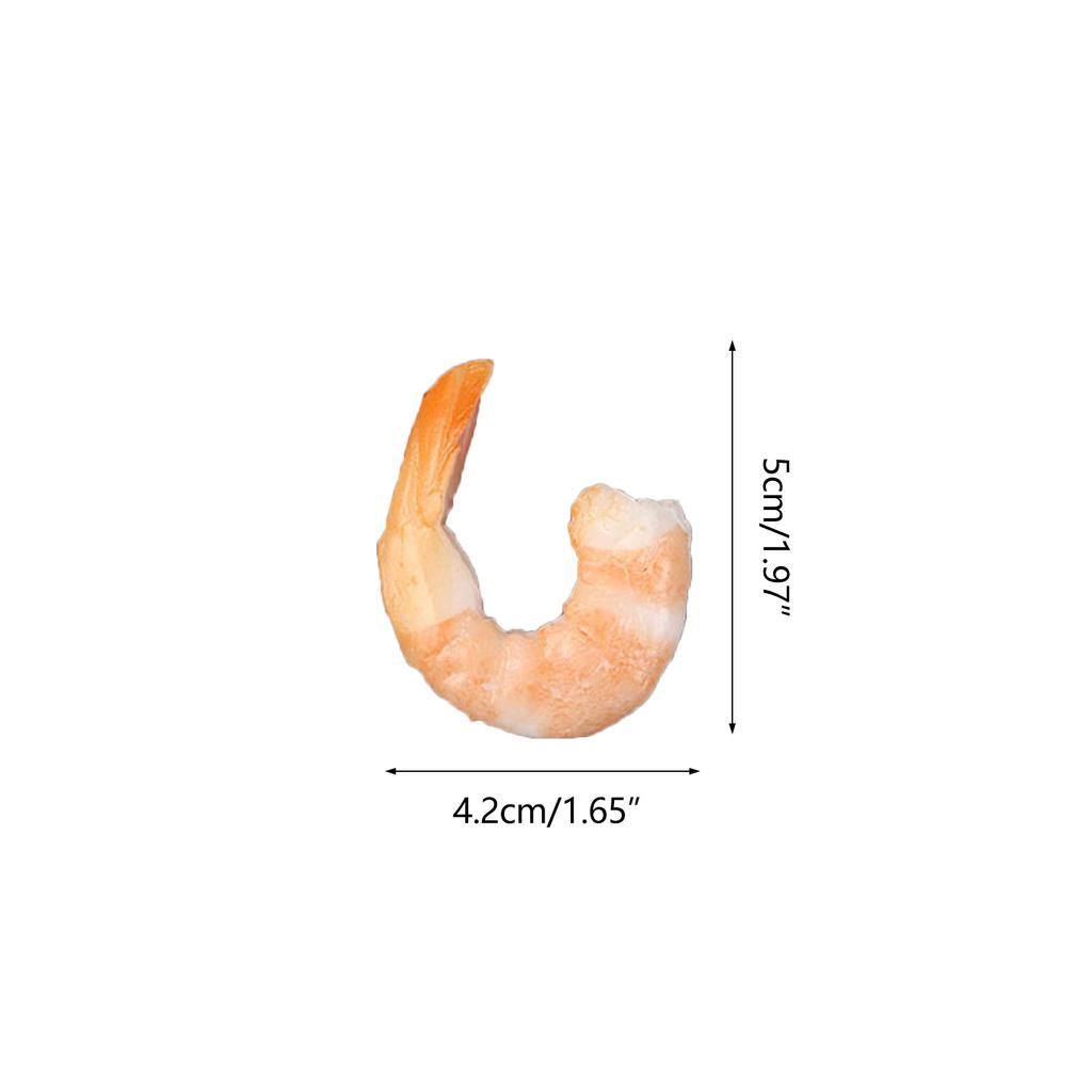 4PCS/Pack Artificial Shrimp Pvc Simulated Food Simulated Food Shrimp Shrimp Model Decoration Display Shooting Props