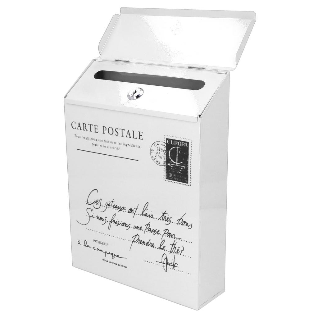 Железный почтовый ящик настенный в деревенском стиле, запираемый на 2 ключа, 3 крючка, водонепроницаемый ящик для предложений для дома, офиса