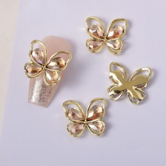 10шт ногтей красивые кристаллы сплава ювелирные изделия искусственные подвески полые художественные аксессуары для