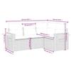 VidaXL Salon de Jardin avec Coussins 4 pcs, Canapés de Terrasse, Ensemble de Meubles de Patio, Mobilier d'Extérieur, Noir 3226769