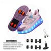 Cross-border wholesale runaway shoes children's four-wheel invisible adult roller skates boys' wheel shoes girls' student skates
