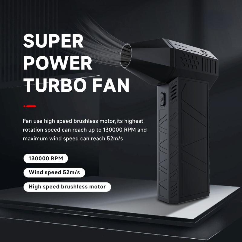 130000rpm Power Turbo Blower Wind Speed 52m/s Mini Jet Fan Handheld Brushless Motor Industrial Duct Fan