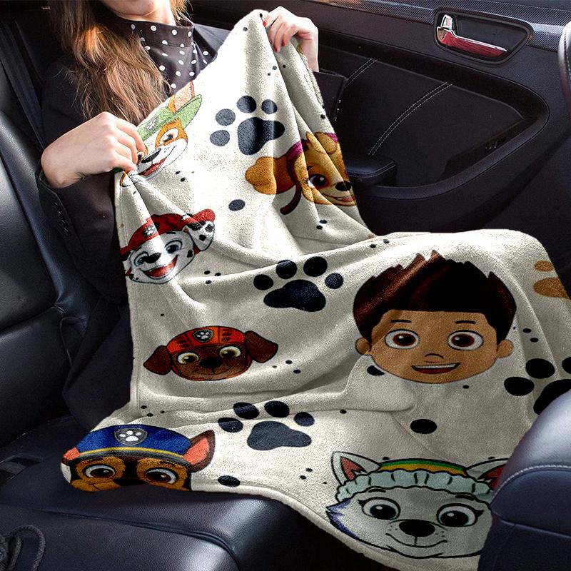 Dog Paw Adventure Blanket Flannel Blanket for bed, sofa, Camping, Hiking, Picnic Essentials, gift for family Fan gifts