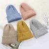 Winter Thick Knitted Hat Ins Bare Body Internet Red Knitted Hat Simple Fashion Women's Velvet Hat