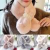 New Women's Winter Scarf Faux Fur Plush Pearl Scarf Faux Fur Thickening Warm Cross Stereo Scarfs New Scarfs Apparel Accessories