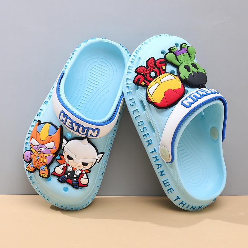 Удобные Дышащие Летние Мультяшные Клоги для Девочек и Мальчиков для Игр в Помещении и на Открытом Воздухе