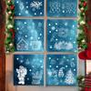 Window Decals Xmas Pvc Snowflake Santa Static Stickers For Christmas Decor Home