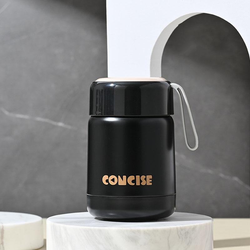 Мини-термос на 300 мл, портативная изолированная бутылка, двойной контейнер для пищевых продуктов из нержавеющей стали, стакан