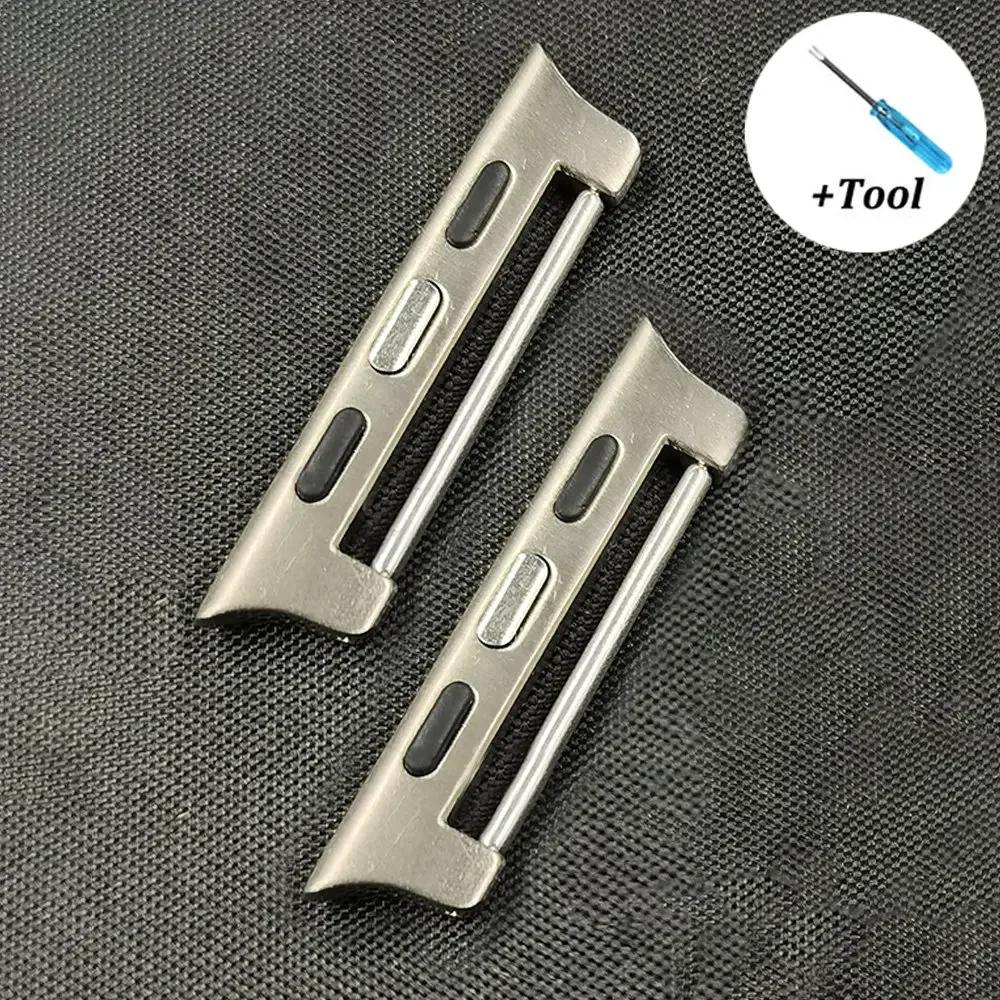 Luxury Titanium Adapter Connector For Apple Watch Ultra 49mm 8 7 6 5 4 Band 42mm 44mm for iwatch series 8 45mm Strap accessories