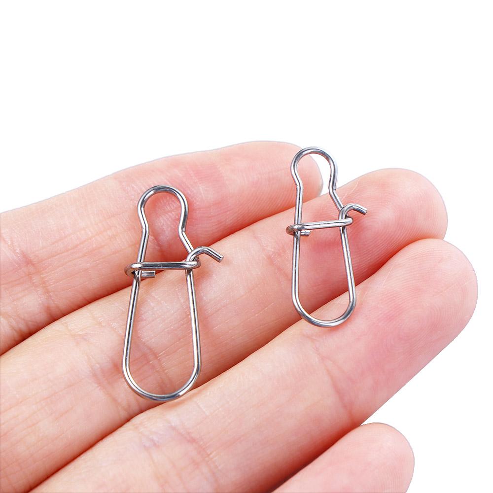 Steel For Lures Lock Snap Connector Swivel Lure Connector Fishing Snaps Clips Swivel Connector