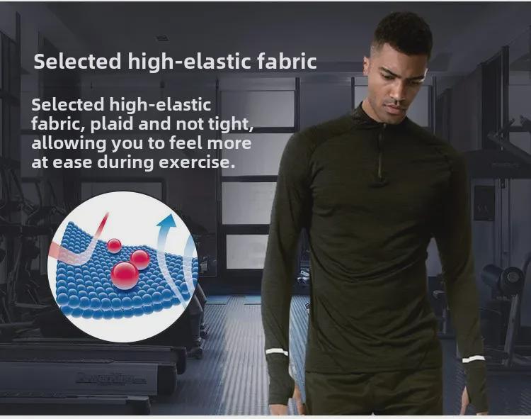 Мужская быстросохнущая спортивная рубашка с длинным рукавом для бега и баскетбола, осенне-зимний покрой
