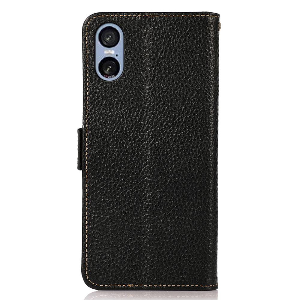 Для Sony Xperia 5 VI Чехол с блокировкой RFID Натуральная коровья кожа Чехол для телефона