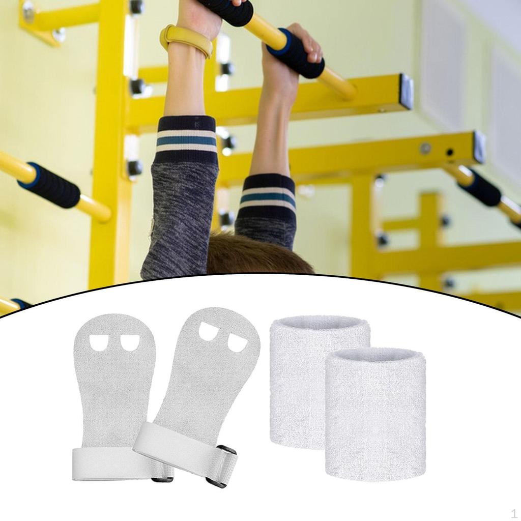 Детские гимнастические перчатки с захватами для рук с регулируемым запястьем