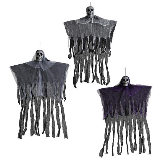 Хэллоуин Подвесное Украшение Призрак Жуткий Летающий Череп Призрак для Реквизита Дома с Привидениями В помещении На улице Веранда Двор Дерево Декор