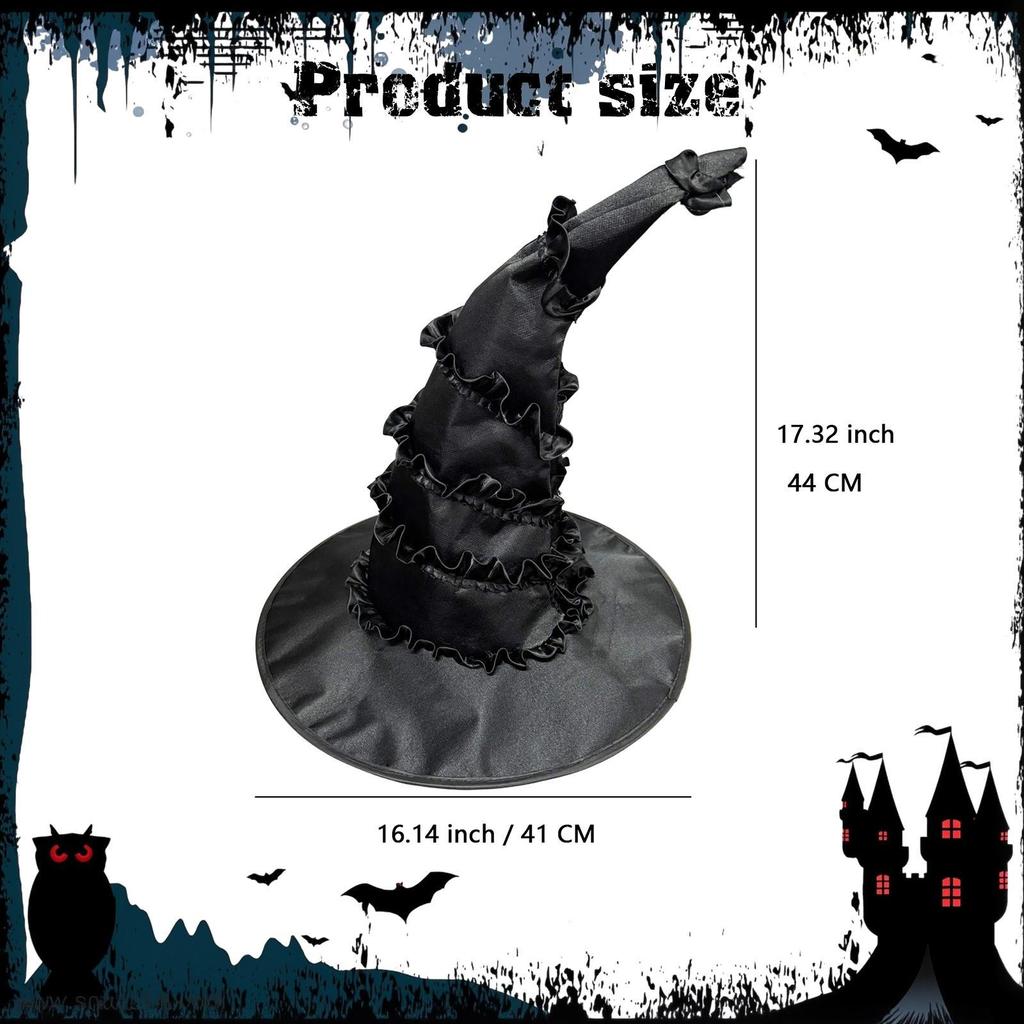 Атласная шляпа ведьмы, аксессуар для костюма на Рождество, маскарад, сувениры для вечеринки
