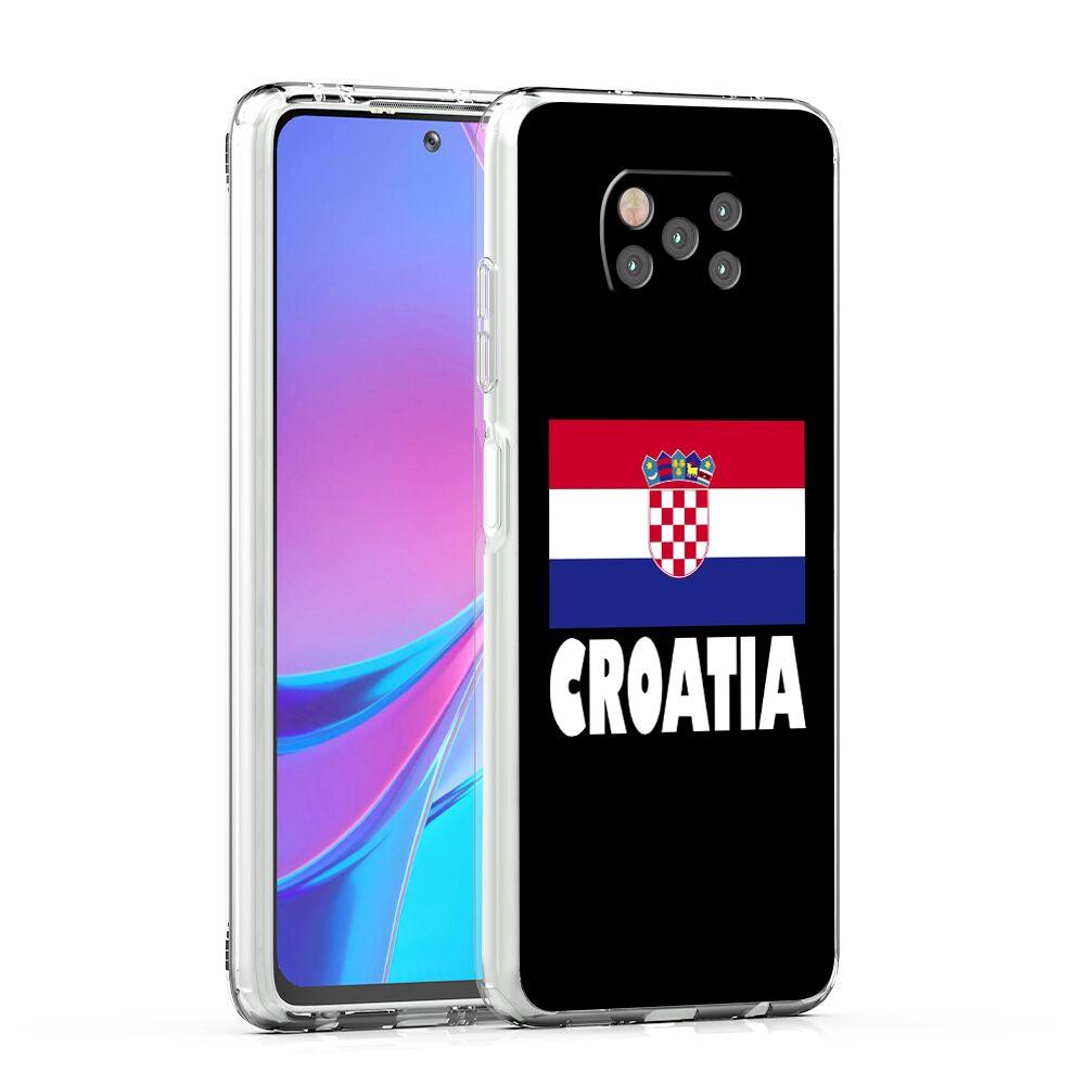 Чехол для телефона с футбольным флагом Хорватии для Xiaomi Poco X3 NFC F3 M3 X4 X5 Pro 5G Mi 11 12 Lite Ultra 11T 11X 12T Pro 11i, прозрачный чехол