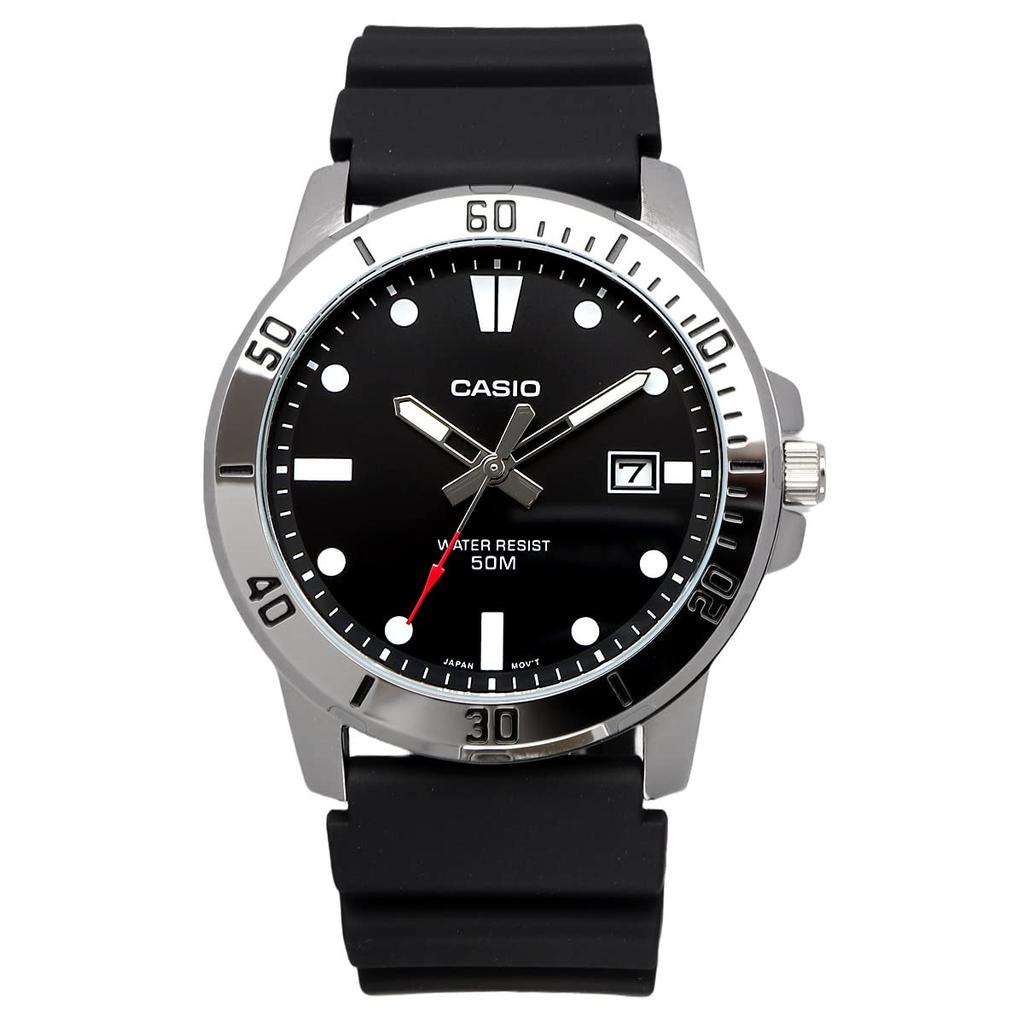 Casio Стандартные аналоговые кварцевые мужские часы MTP -VD01-1EV / -VD01-3EV Милитари Олива / Черный Зарубежная модель [Параллельный импорт]