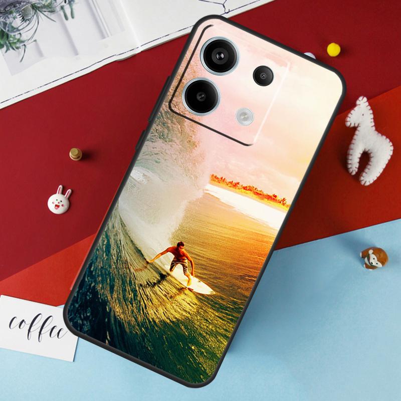 Чехол California Surfing Waves для Xiaomi Redmi 12 13C 12C 10C 9C Redmi Note 13 9 10 11 12 Pro 9S 10S 11S 12S