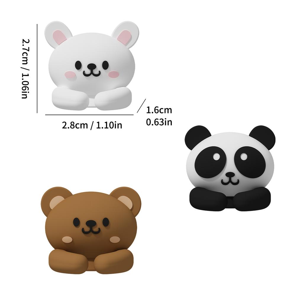 Cute Desktop Cable Organizer Holder Winder Clips Desk Self-Adhesive Mobile Phone Data Cable Management Wire Cord Holder