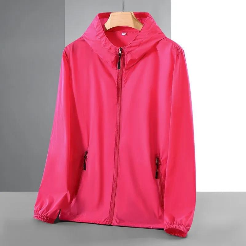 Модная ветровка с капюшоном, женская и мужская, солнцезащитная куртка, куртка-бомбер на молнии, повседневная тонкая верхняя одежда