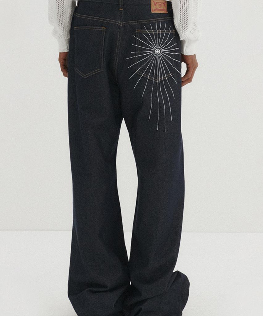 DNSR Spider Stitch Indigo Denim Pants