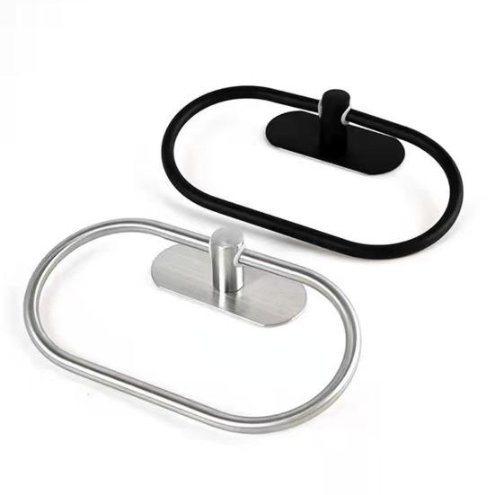 Роскошный настенный крючок для хранения полотенец с кольцом Прочный Легко чистить Простая установка