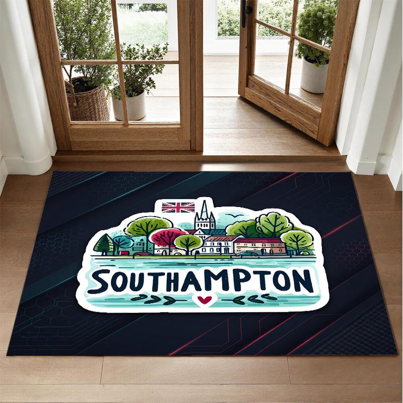 Southampton Design Crystal Velvet Rug Soft Decorative Mat for Bedroom Entrance