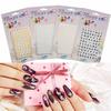 Customizable 3d Nail Art Stickers With Stylish Letter Designs For Unique Nail Art Creations