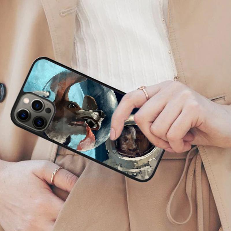 Собака-скейтер в космосе Магнитный чехол для телефона ДЛЯ APPLE iPhone 17 Air 16 14 13 12 Pro Max 15 Plus Беспроводная зарядка С чехлом MagSafe