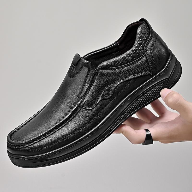 Мужские повседневные туфли из натуральной кожи, слипоны, пружинные, с мягкой подошвой, износостойкие, дизайнерские, на плоской подошве, мужские мокасины