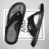 Fashion Flip Flops Summer Mens Slippers Casual Shoes Beach Sandals Outdoor Slides Walking Comfort Designer Fashion Luxury Leather