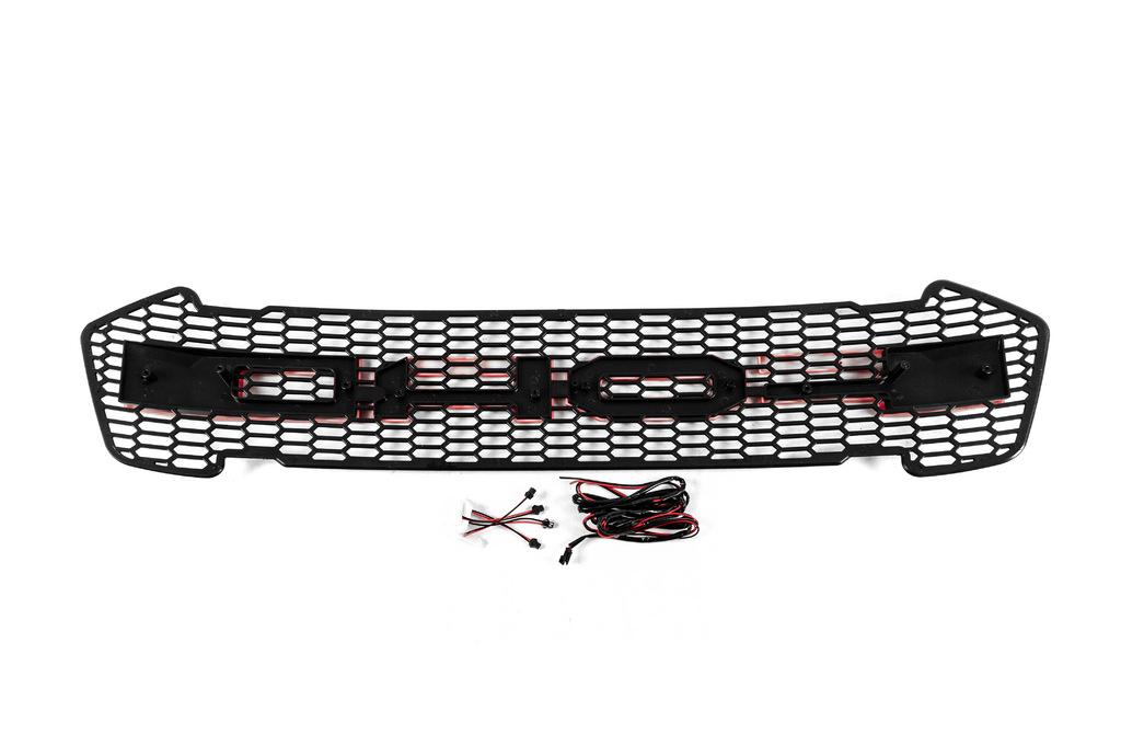 Front Grille (2015-2018, Red, LED) for Ford Ranger