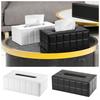 Leather Tissue Storage Box Large Capacity Modern Napkin Holder Paper Container Living Room