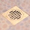 Anti-odor Square Shower Drain Brass Bathroom Drainage Convenient Floor Hair Catcher  Laundry Floor