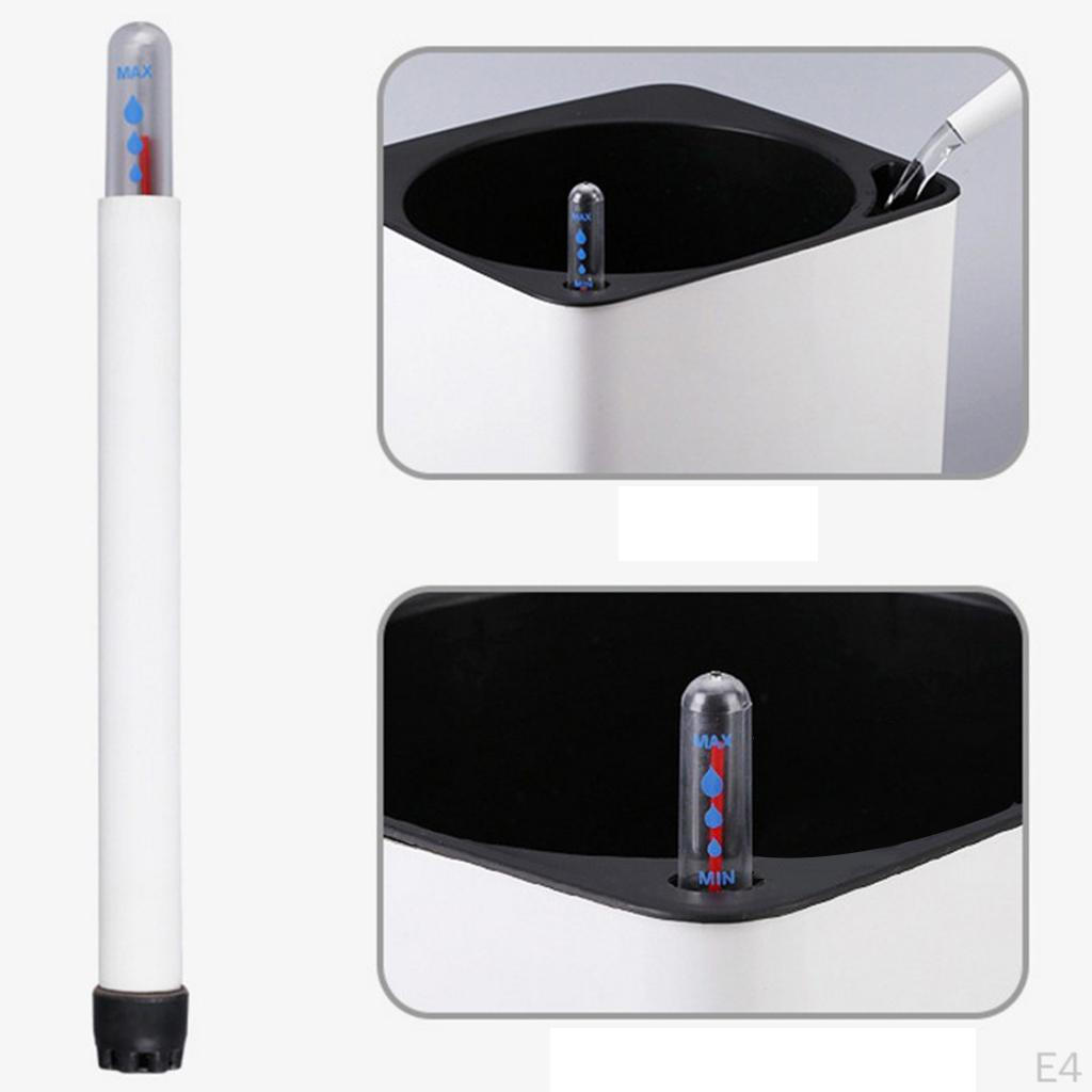 Горшок для цветов с самополивом и индикатором уровня воды, белый