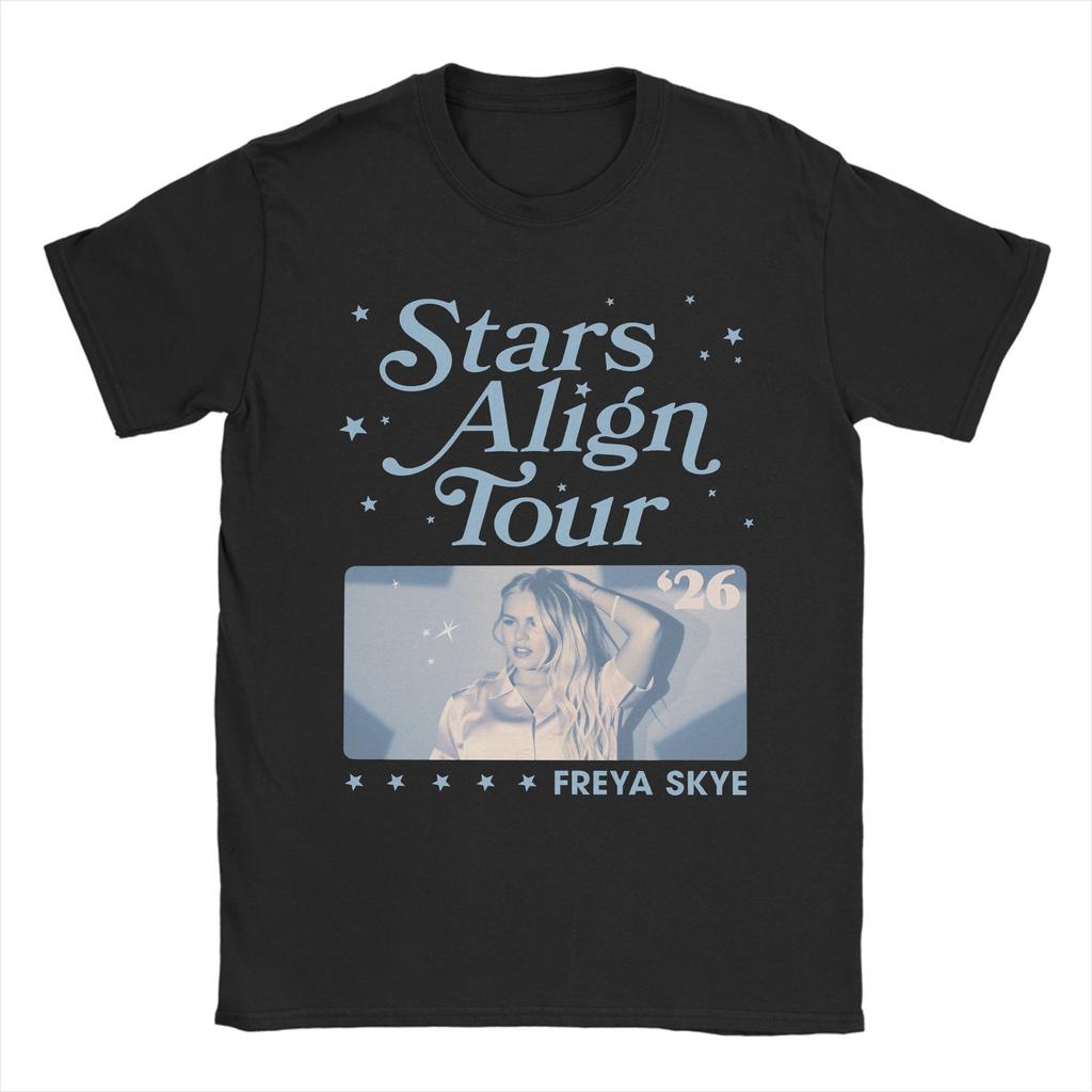 Freya Skye Stars Align Tour T Shirts Men 100 Cotton Vintage TShirt Crew Neck Tees Short Sleeve Clothes Plus Size
