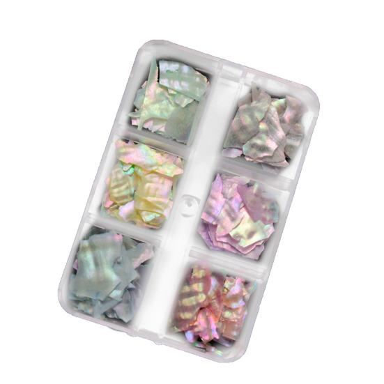 1Box Nail Ornament Portable Easy To Remove Universal Beautiful Shell Pieces for Home