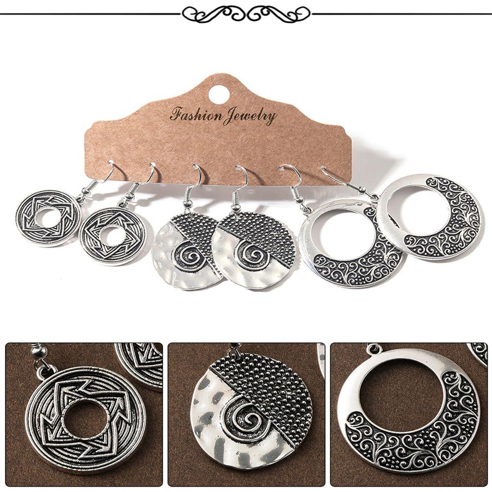 Аксессуары Бохо Украшения Мода Крылья Лист Этнический Набор Серег Круг Кисточка Геометрические Подвески